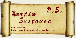 Martin Šestović vizit kartica
